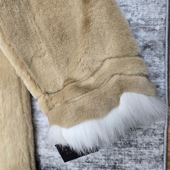 Tally-Ho Outerwear Coat Womens 1X Faux Fur Trim Long Full Length Warm Elegant - Picture 7 of 15